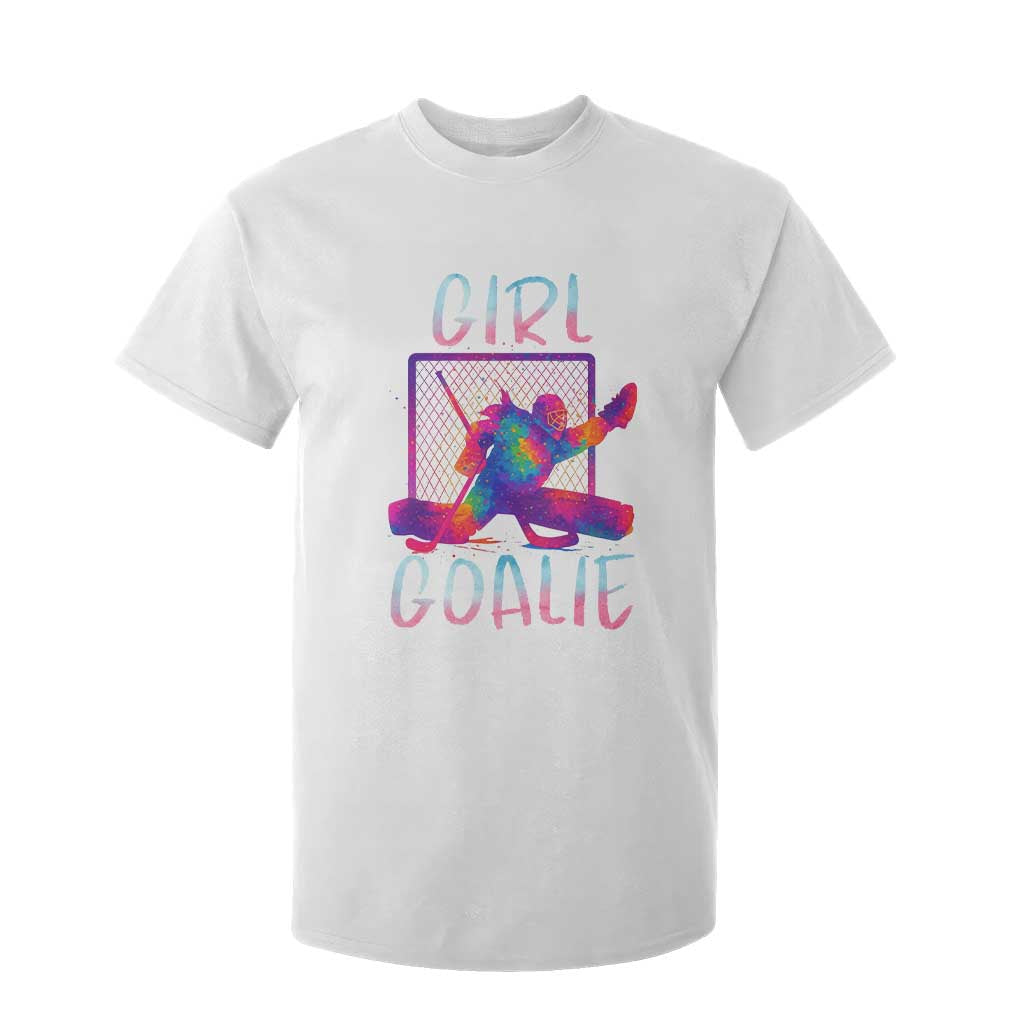 Funny Ice Hockey Girl Goalie Splatter Art T Shirt For Kid Gift For Women TS12 White Print Your Wear