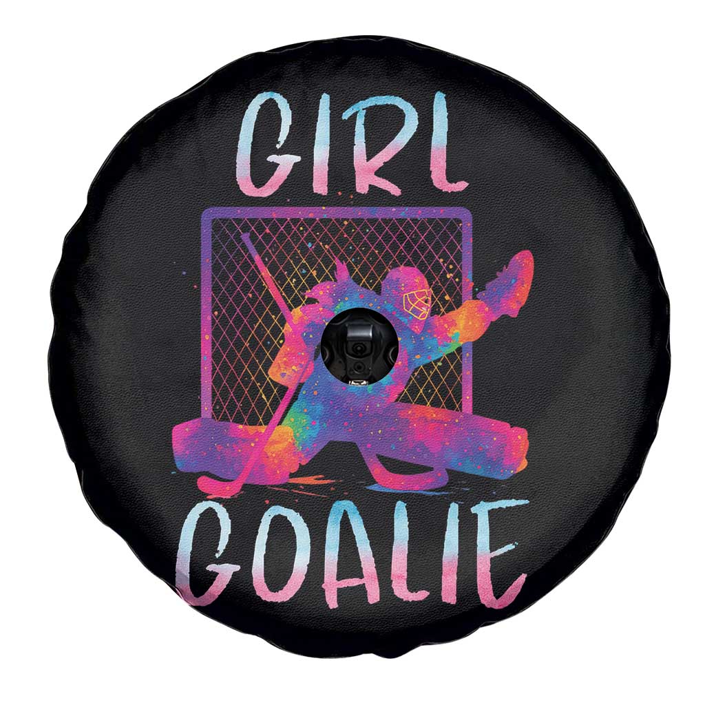 Funny Ice Hockey Girl Goalie Splatter Art Spare Tire Cover Gift For Women TS12 Print Your Wear
