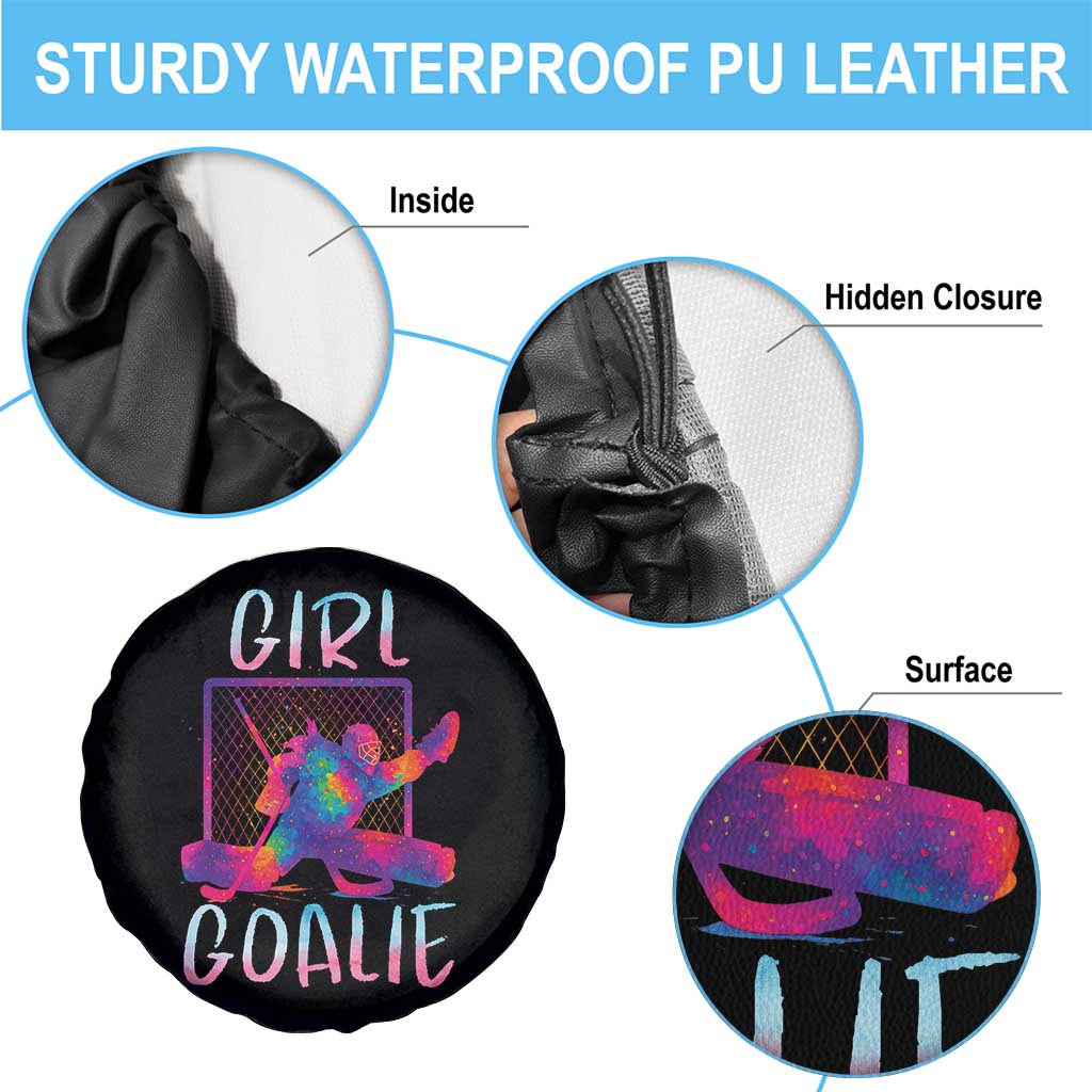 Funny Ice Hockey Girl Goalie Splatter Art Spare Tire Cover Gift For Women TS12 Print Your Wear
