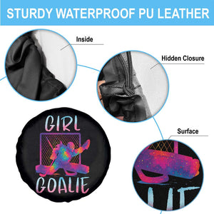Funny Ice Hockey Girl Goalie Splatter Art Spare Tire Cover Gift For Women TS12 Print Your Wear