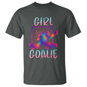 Funny Ice Hockey Girl Goalie Splatter Art T Shirt Gift For Women TS12 Dark Heather Print Your Wear