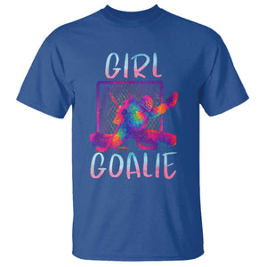 Funny Ice Hockey Girl Goalie Splatter Art T Shirt Gift For Women TS12 Royal Blue Print Your Wear