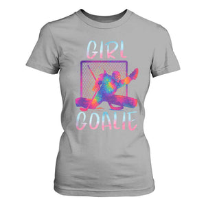 Funny Ice Hockey Girl Goalie Splatter Art T Shirt For Women Gift For Women TS12 Sport Gray Print Your Wear