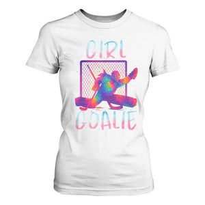 Funny Ice Hockey Girl Goalie Splatter Art T Shirt For Women Gift For Women TS12 White Print Your Wear