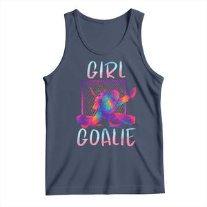 Funny Ice Hockey Girl Goalie Splatter Art Tank Top Gift For Women TS12 Navy Print Your Wear