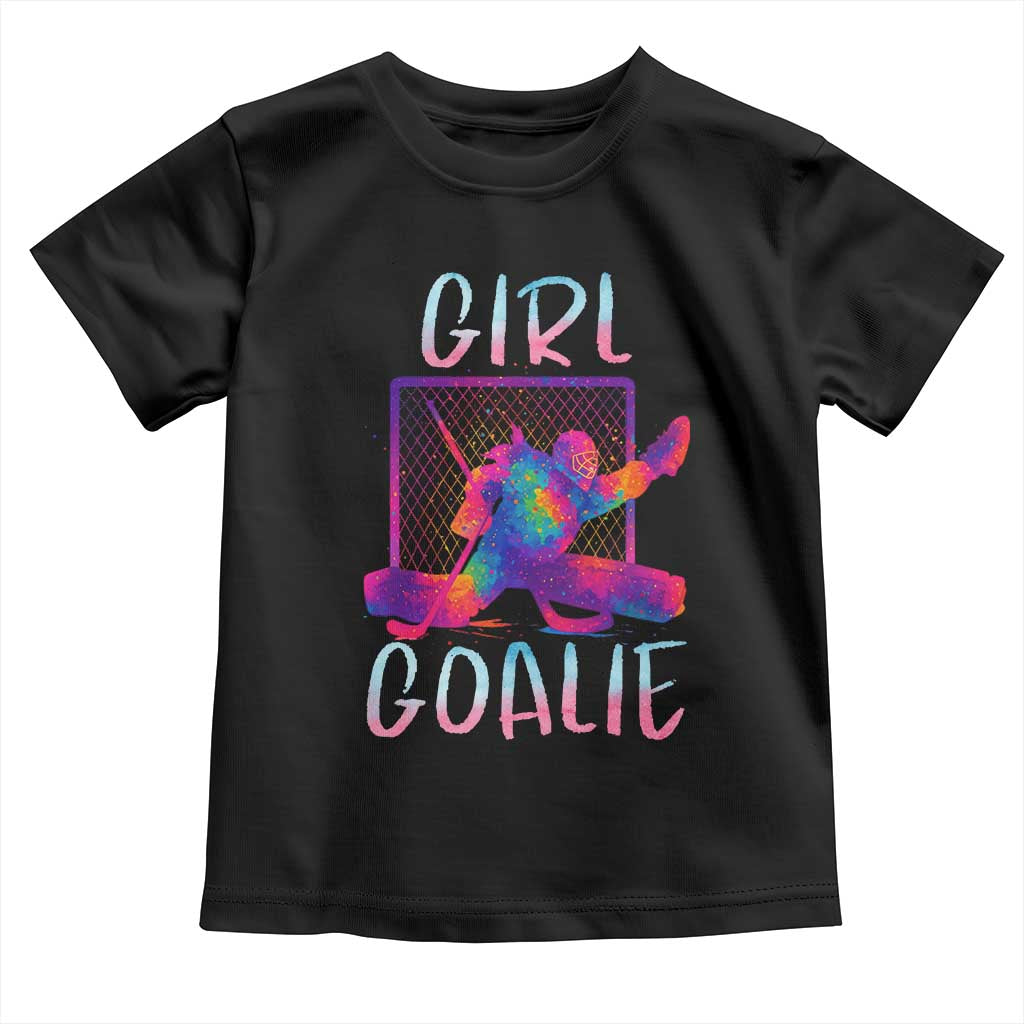 Funny Ice Hockey Girl Goalie Splatter Art Toddler T Shirt Gift For Women TS12 Black Print Your Wear