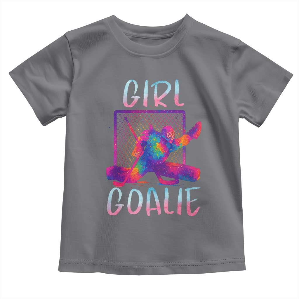 Funny Ice Hockey Girl Goalie Splatter Art Toddler T Shirt Gift For Women TS12 Charcoal Print Your Wear
