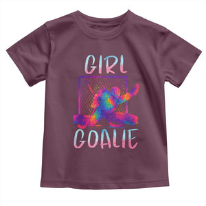 Funny Ice Hockey Girl Goalie Splatter Art Toddler T Shirt Gift For Women TS12 Maroon Print Your Wear