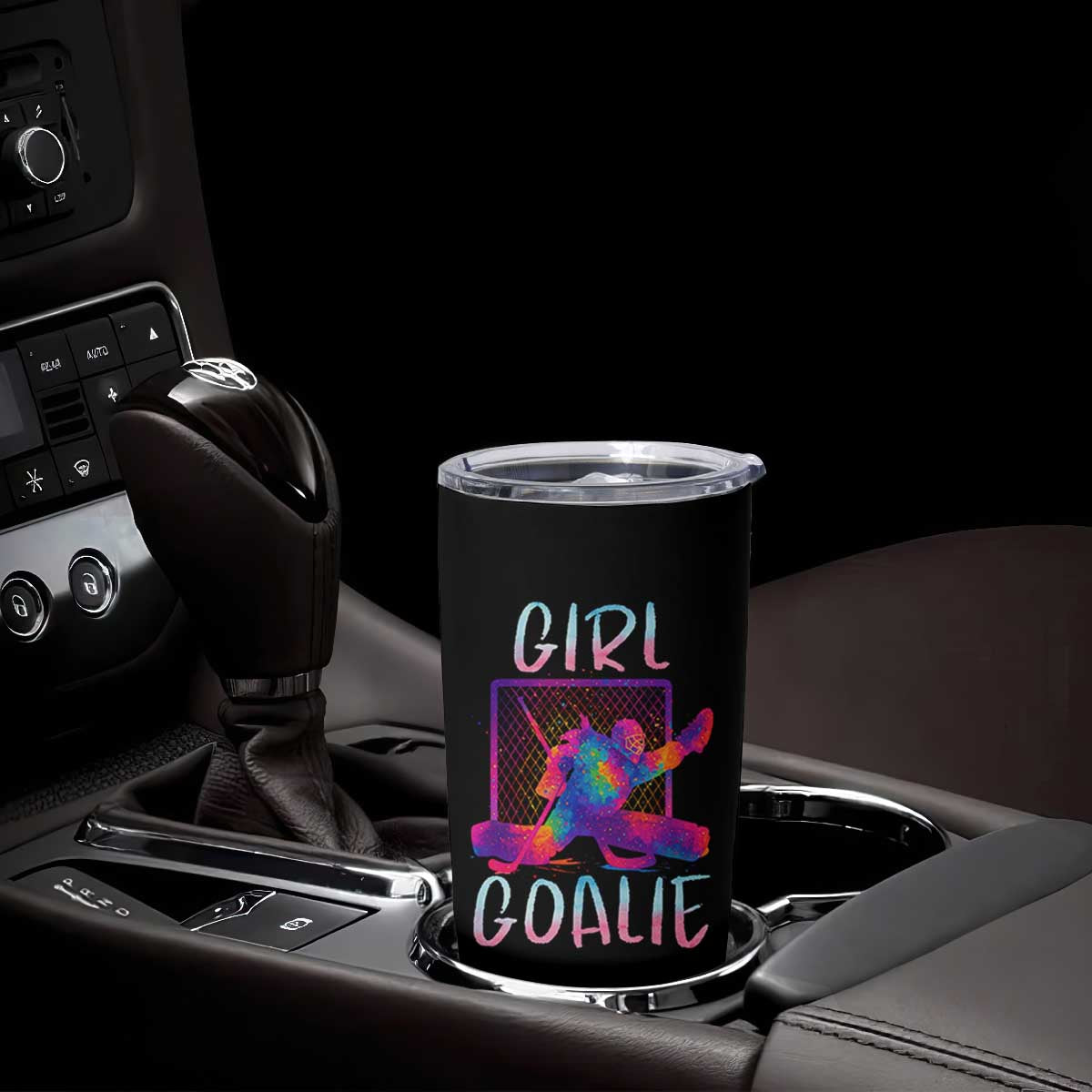 Funny Ice Hockey Girl Goalie Splatter Art Tumbler Cup Gift For Women TS12 Print Your Wear