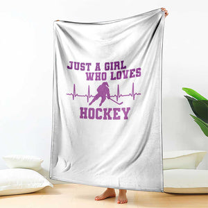 Funny Just A Girl Who Loves Hockey Throw Blanket Gift For Women TS12 Print Your Wear