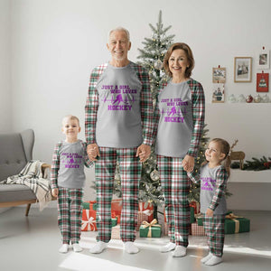 Funny Just A Girl Who Loves Hockey Plaid Pajama Set Gift For Women TS12 Christmas Plaid Print Your Wear