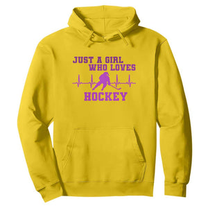 Funny Just A Girl Who Loves Hockey Hoodie Gift For Women TS12 Daisy Print Your Wear