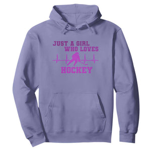 Funny Just A Girl Who Loves Hockey Hoodie Gift For Women TS12 Violet Print Your Wear