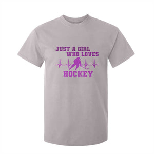 Funny Just A Girl Who Loves Hockey T Shirt For Kid Gift For Women TS12 Ice Gray Print Your Wear