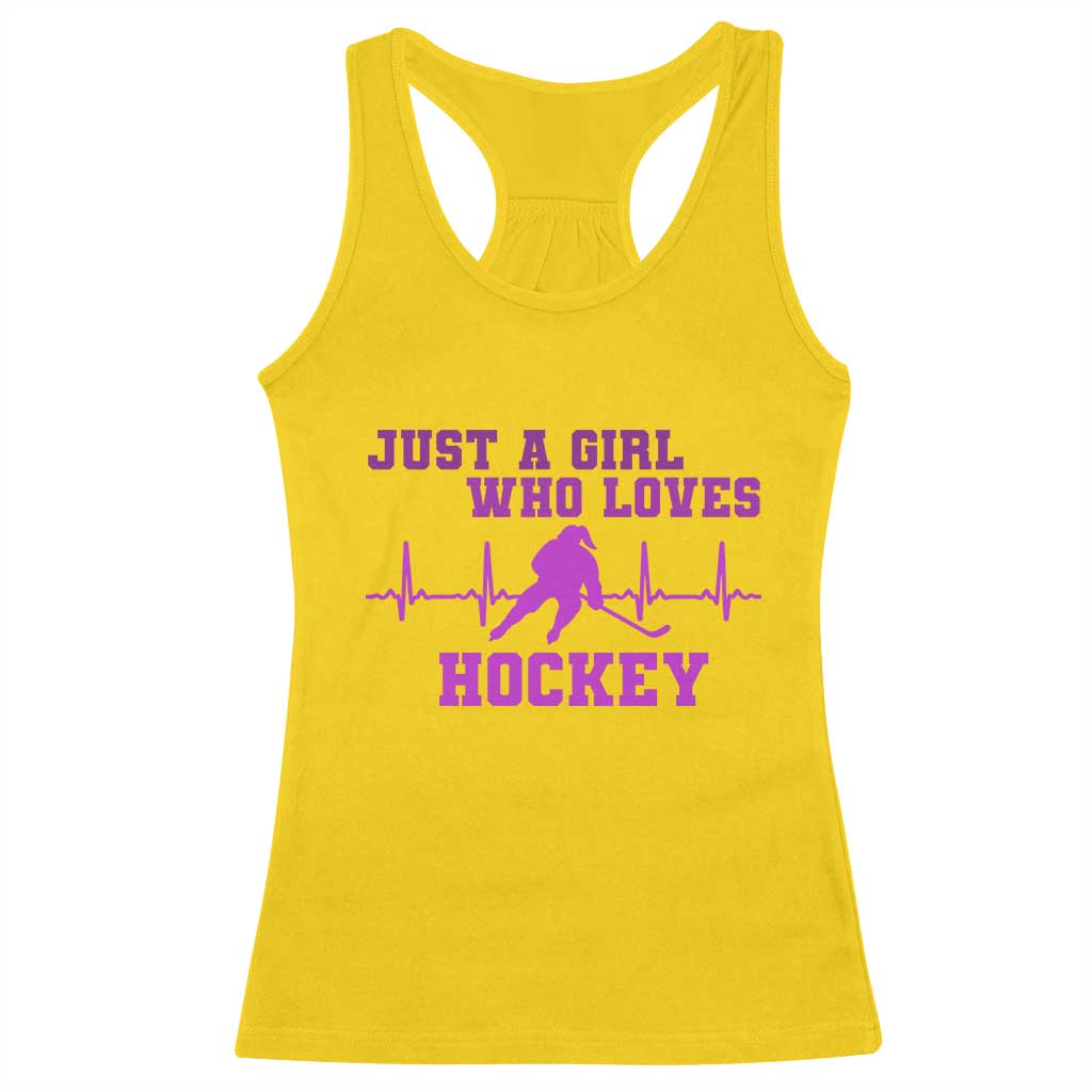Funny Just A Girl Who Loves Hockey Racerback Tank Top Gift For Women TS12 Daisy Print Your Wear