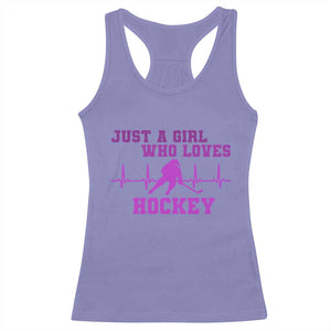 Funny Just A Girl Who Loves Hockey Racerback Tank Top Gift For Women TS12 Violet Print Your Wear