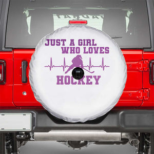 Funny Just A Girl Who Loves Hockey Spare Tire Cover Gift For Women TS12 White Print Your Wear