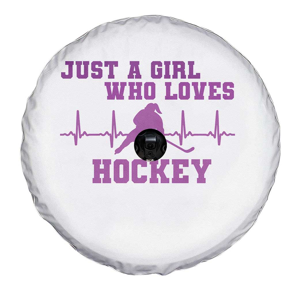 Funny Just A Girl Who Loves Hockey Spare Tire Cover Gift For Women TS12 Print Your Wear
