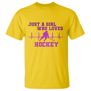 Funny Just A Girl Who Loves Hockey T Shirt Gift For Women TS12 Daisy Print Your Wear