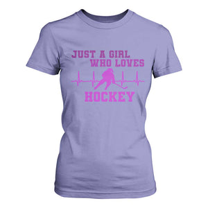 Funny Just A Girl Who Loves Hockey T Shirt For Women Gift For Women TS12 Violet Print Your Wear