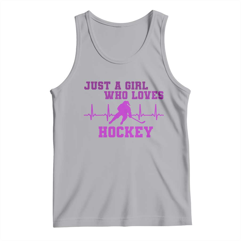 Funny Just A Girl Who Loves Hockey Tank Top Gift For Women TS12 Athletic Heather Print Your Wear
