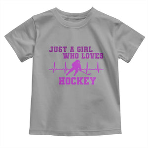 Funny Just A Girl Who Loves Hockey Toddler T Shirt Gift For Women TS12 Sport Gray Print Your Wear