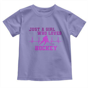 Funny Just A Girl Who Loves Hockey Toddler T Shirt Gift For Women TS12 Violet Print Your Wear