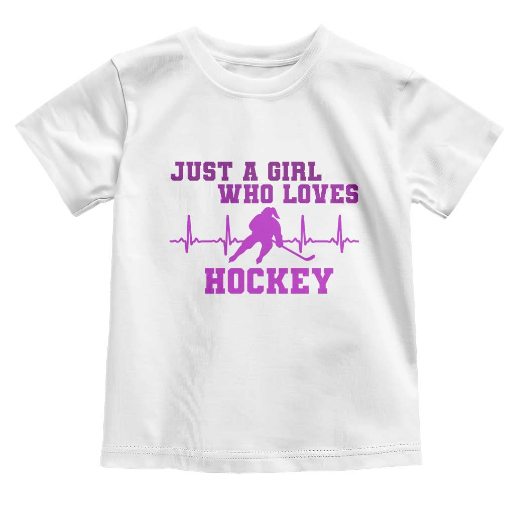 Funny Just A Girl Who Loves Hockey Toddler T Shirt Gift For Women TS12 White Print Your Wear