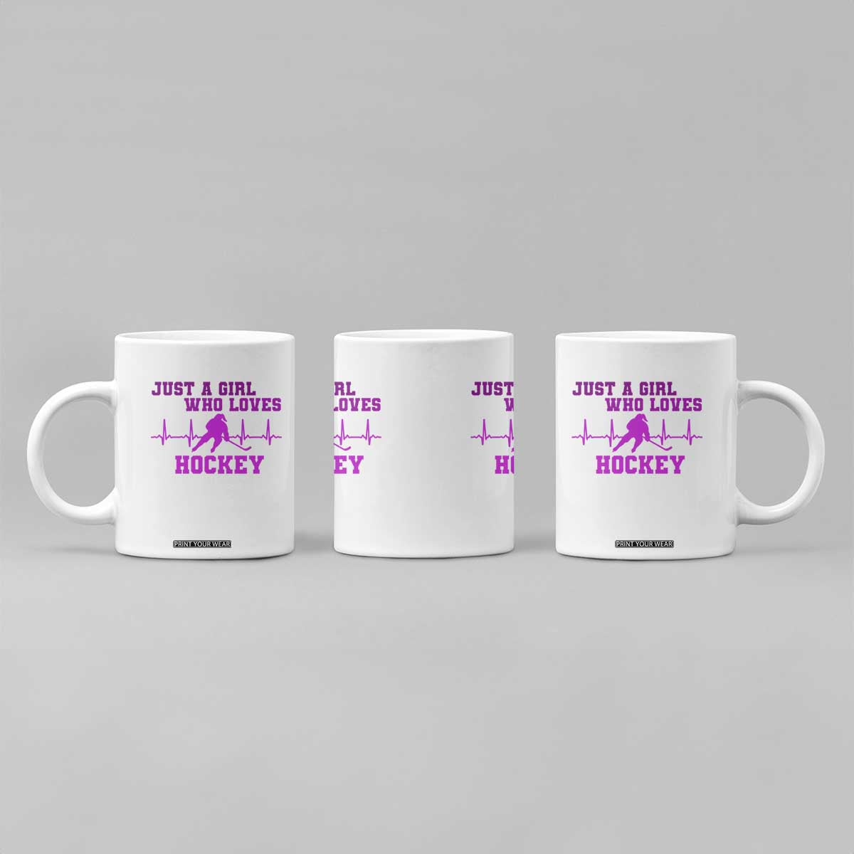 Funny Just A Girl Who Loves Hockey Coffee Mug Gift For Women TS12 Print Your Wear