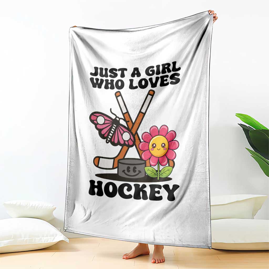 Just A Girl Who Loves Ice Hockey Throw Blanket Sports Lover Gift TS12 Print Your Wear