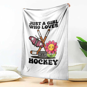 Just A Girl Who Loves Ice Hockey Throw Blanket Sports Lover Gift TS12 Print Your Wear