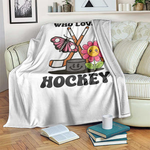 Just A Girl Who Loves Ice Hockey Throw Blanket Sports Lover Gift TS12 Print Your Wear