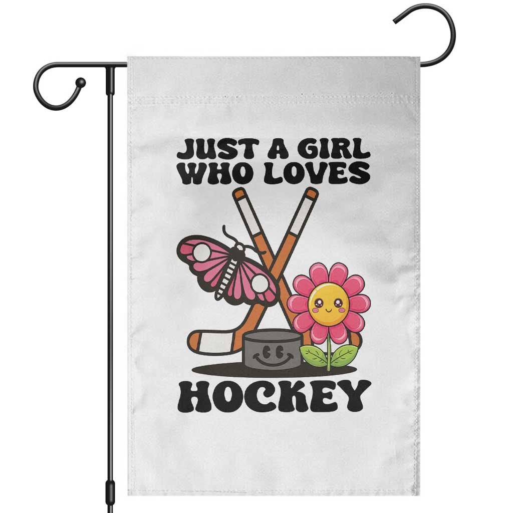 Just A Girl Who Loves Ice Hockey Garden Flag Sports Lover Gift TS12 White Print Your Wear