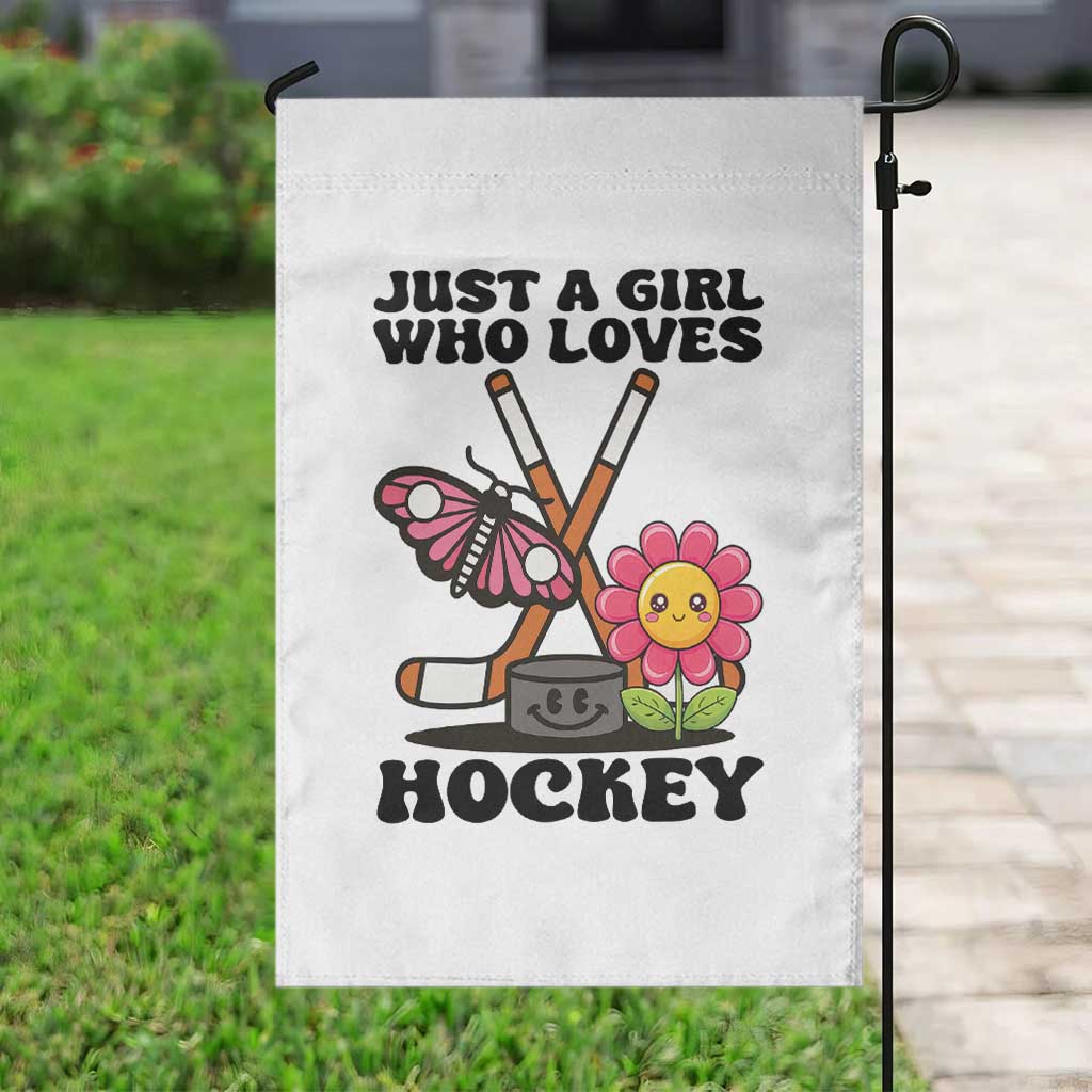 Just A Girl Who Loves Ice Hockey Garden Flag Sports Lover Gift TS12 Print Your Wear