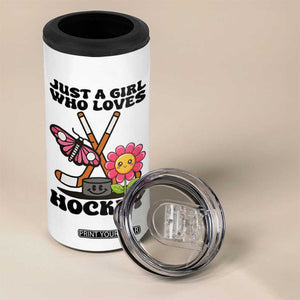 Just A Girl Who Loves Ice Hockey 4 in 1 Can Cooler Tumbler Sports Lover Gift TS12 Print Your Wear