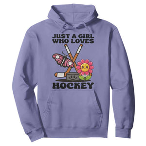 Just A Girl Who Loves Ice Hockey Hoodie Sports Lover Gift TS12 Violet Print Your Wear