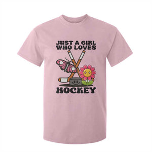 Just A Girl Who Loves Ice Hockey T Shirt For Kid Sports Lover Gift TS12 Light Pink Print Your Wear