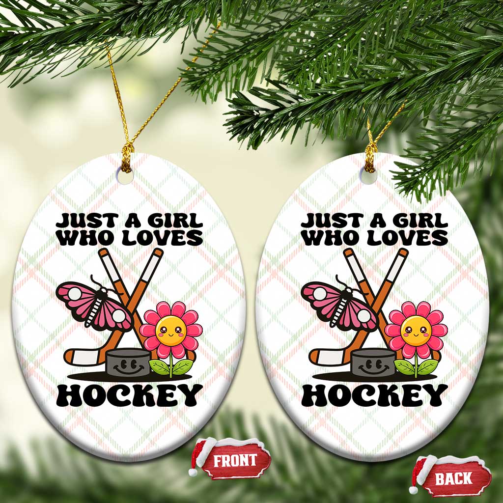 Just A Girl Who Loves Ice Hockey Ceramic Ornament Sports Lover Gift TS12 Print Your Wear