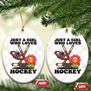 Just A Girl Who Loves Ice Hockey Ceramic Ornament Sports Lover Gift TS12 Print Your Wear