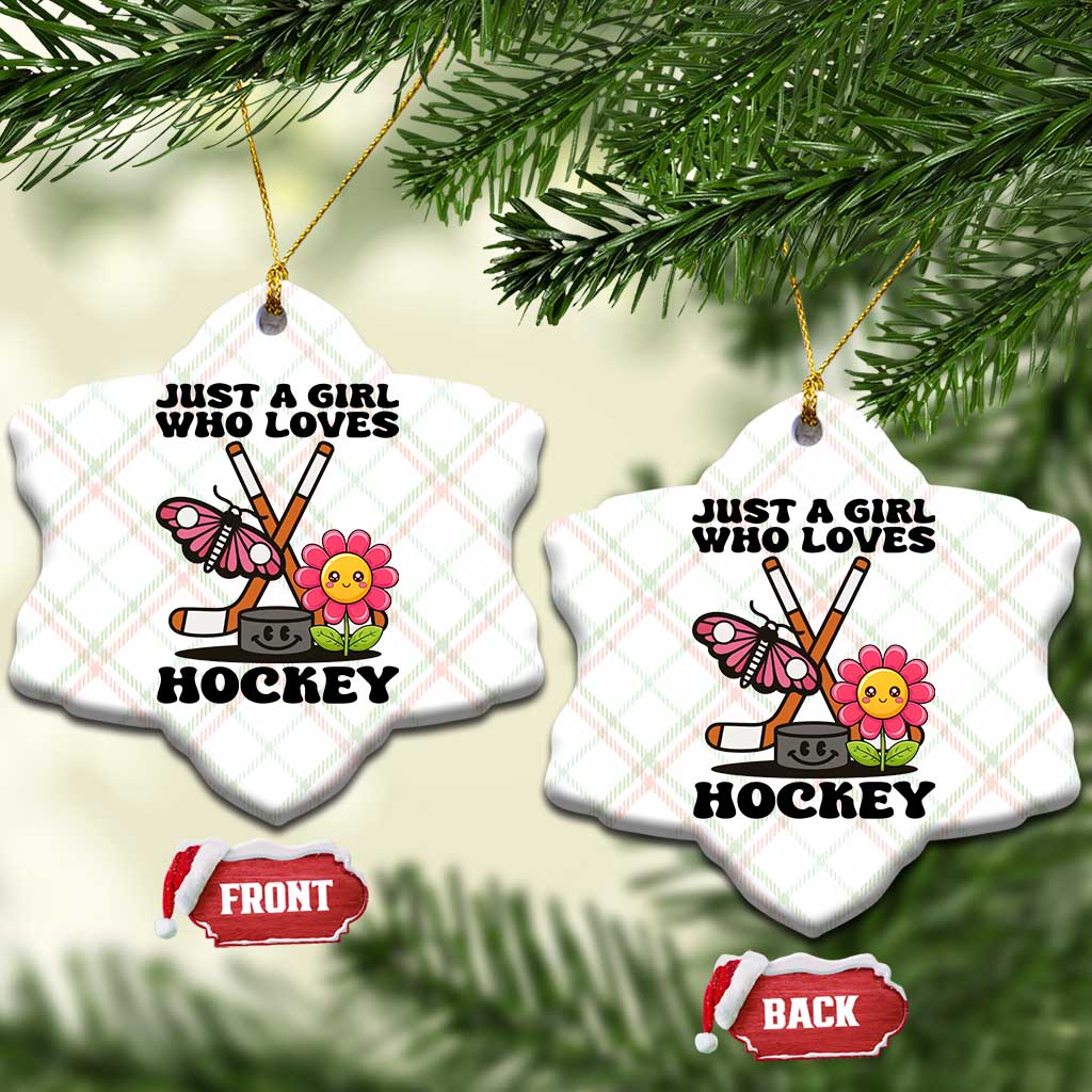 Just A Girl Who Loves Ice Hockey Ceramic Ornament Sports Lover Gift TS12 Print Your Wear