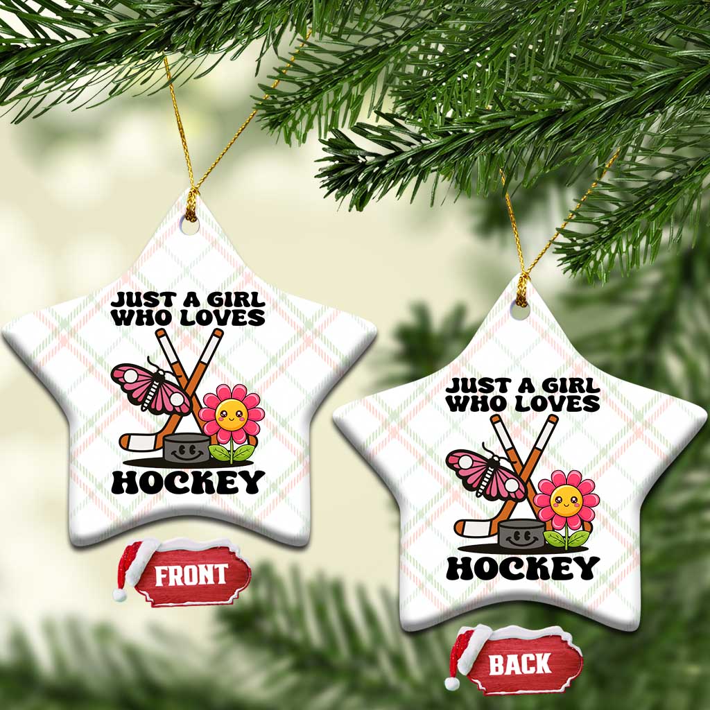 Just A Girl Who Loves Ice Hockey Ceramic Ornament Sports Lover Gift TS12 Print Your Wear