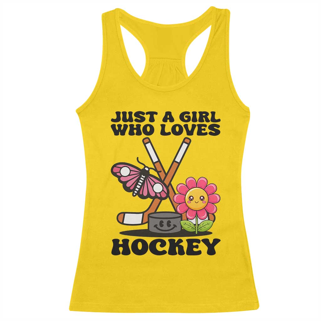 Just A Girl Who Loves Ice Hockey Racerback Tank Top Sports Lover Gift TS12 Daisy Print Your Wear