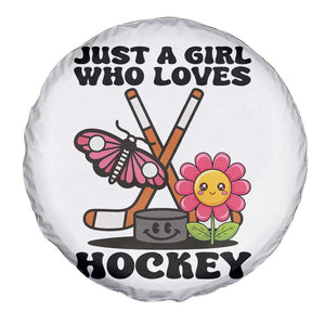Just A Girl Who Loves Ice Hockey Spare Tire Cover Sports Lover Gift TS12 Print Your Wear