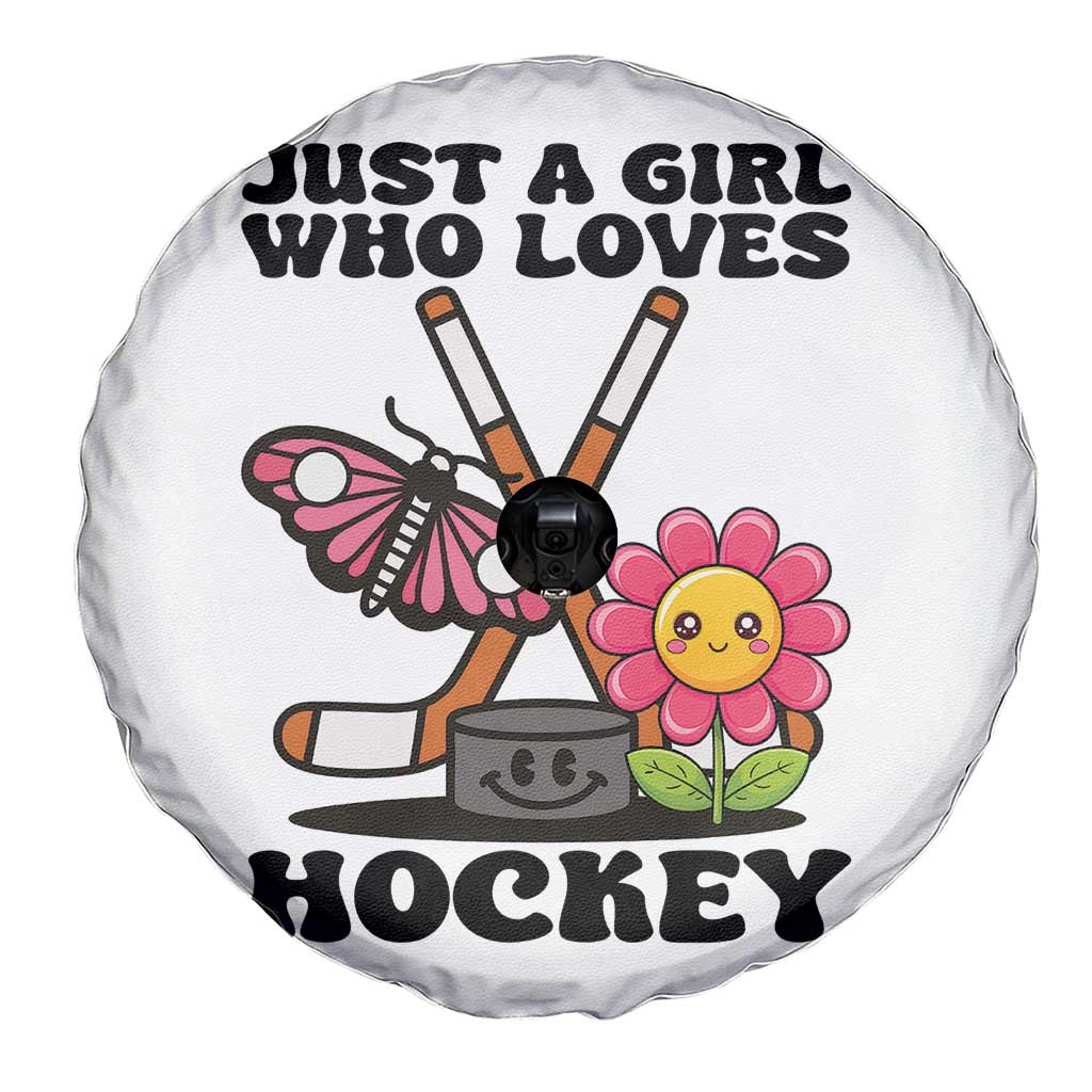 Just A Girl Who Loves Ice Hockey Spare Tire Cover Sports Lover Gift TS12 Print Your Wear