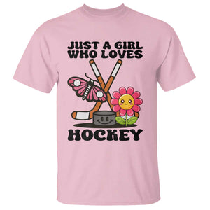 Just A Girl Who Loves Ice Hockey T Shirt Sports Lover Gift TS12 Light Pink Print Your Wear
