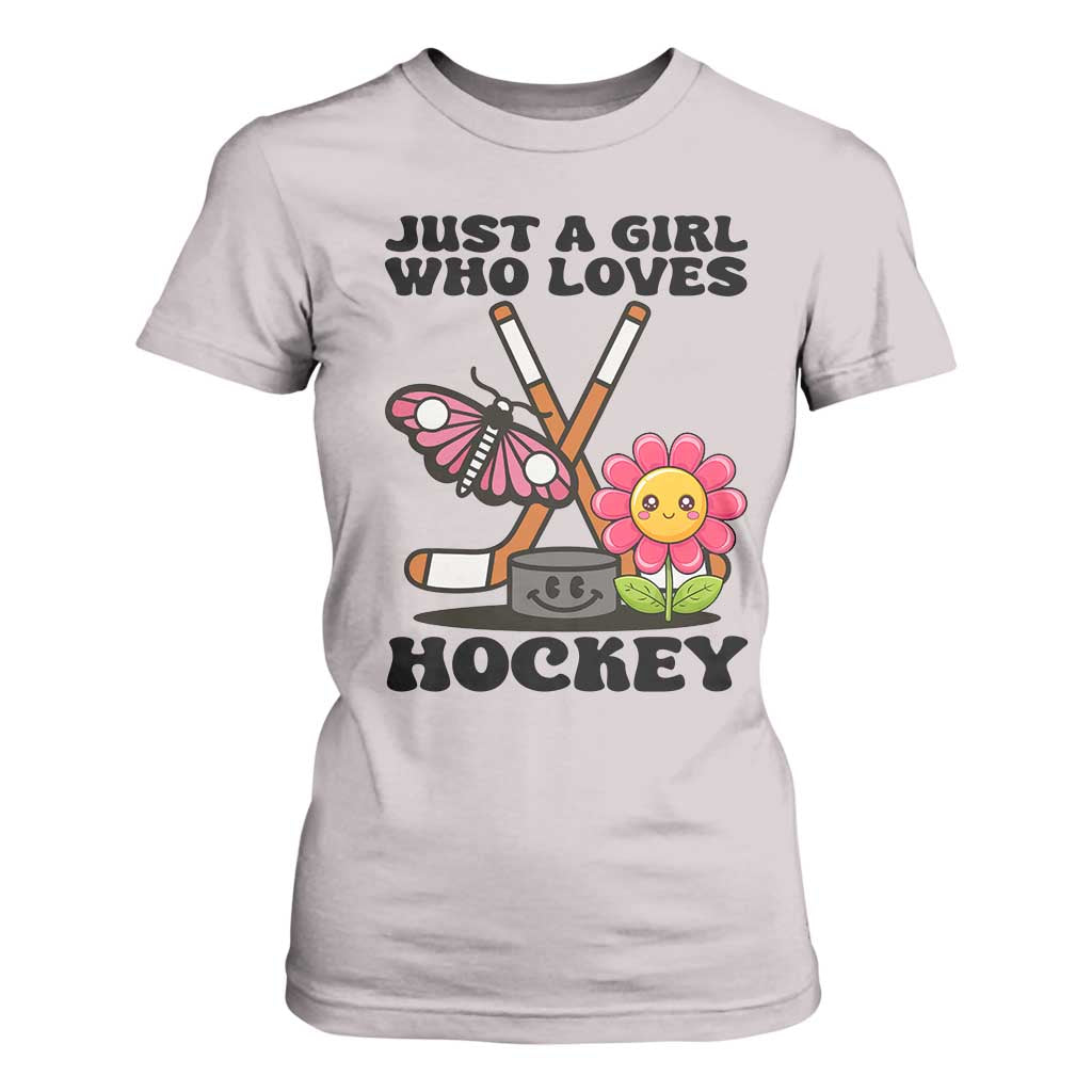 Just A Girl Who Loves Ice Hockey T Shirt For Women Sports Lover Gift TS12 Ice Gray Print Your Wear