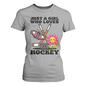 Just A Girl Who Loves Ice Hockey T Shirt For Women Sports Lover Gift TS12 Sport Gray Print Your Wear