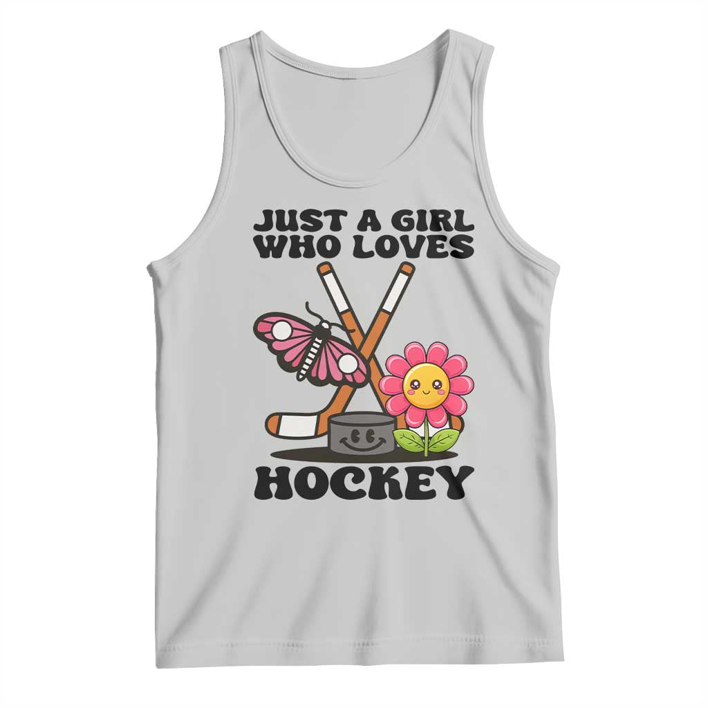 Just A Girl Who Loves Ice Hockey Tank Top Sports Lover Gift TS12 Ash Print Your Wear