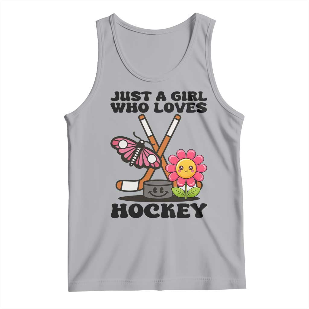 Just A Girl Who Loves Ice Hockey Tank Top Sports Lover Gift TS12 Athletic Heather Print Your Wear