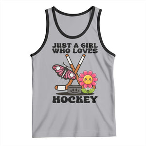 Just A Girl Who Loves Ice Hockey Tank Top Sports Lover Gift TS12 Athletic Heather Black Print Your Wear